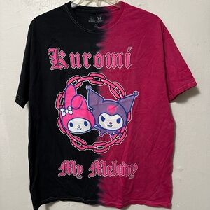 Sanrio X Box Lunch Kuromi My Melody Chains Split Wash T-shirt Size  XL NWOT
